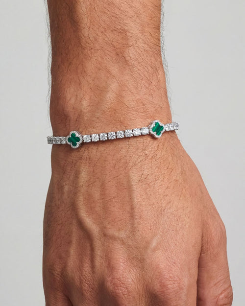 Klee-Armband aus Malachit