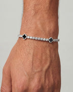 Clover Bracelet | Onyx Black Silver