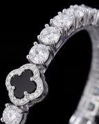 Clover Bracelet | Onyx Black Silver