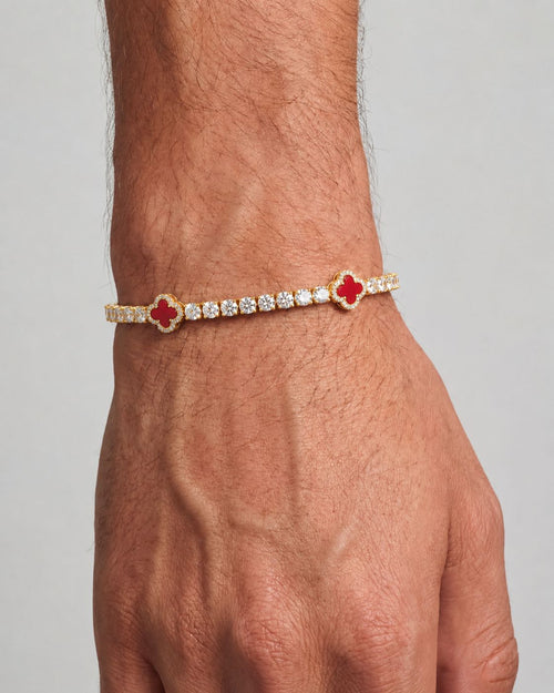 Klee-Armband aus Malachit