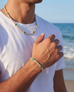 Klee-Armband aus Malachit
