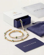 Klee-Armband aus Malachit