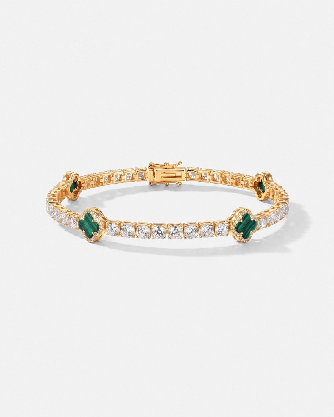 Klee-Armband aus Malachit