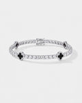 Clover Bracelet | Onyx Black Silver