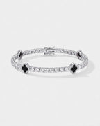 Clover Bracelet | Onyx Black Silver