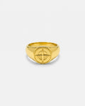 Pureform Compass Ring | PVD Gold