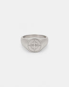 Pureform Compass Ring | Titanium Steel