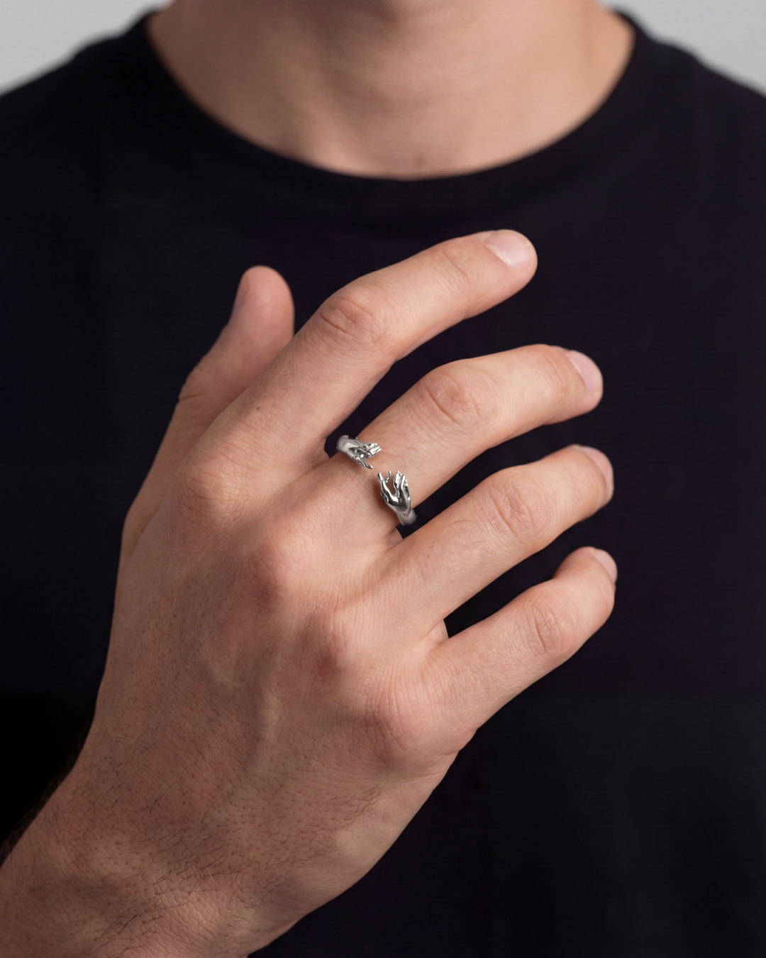 Creation Of Adam Ring I Silver