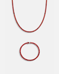 Crimson Red Tennis Set I 4MM 