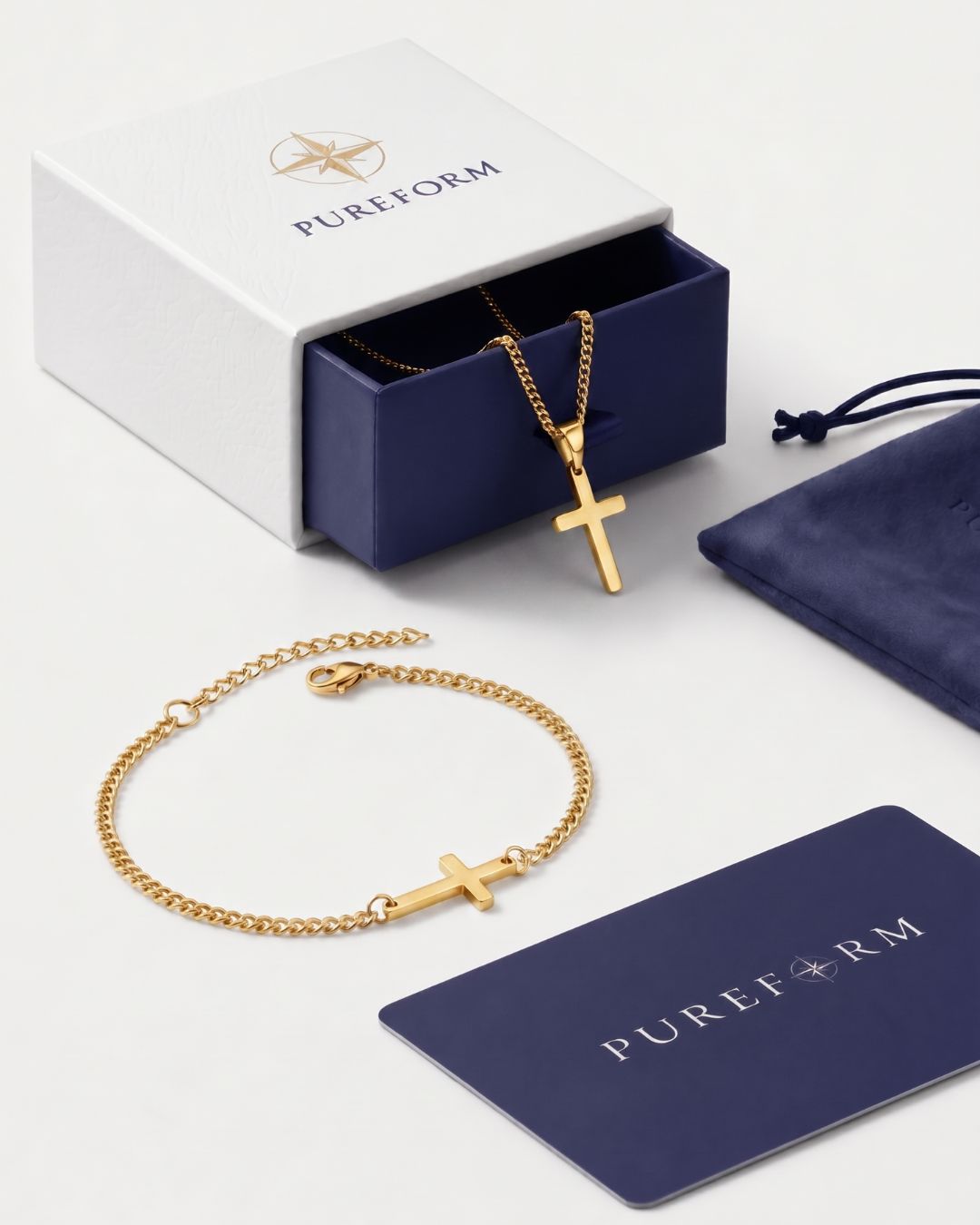 Cross Bracelet | Gold