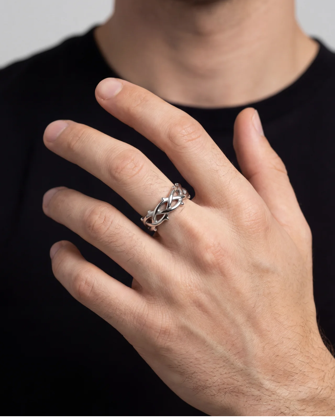 Crown Of Thorns Ring I Silver