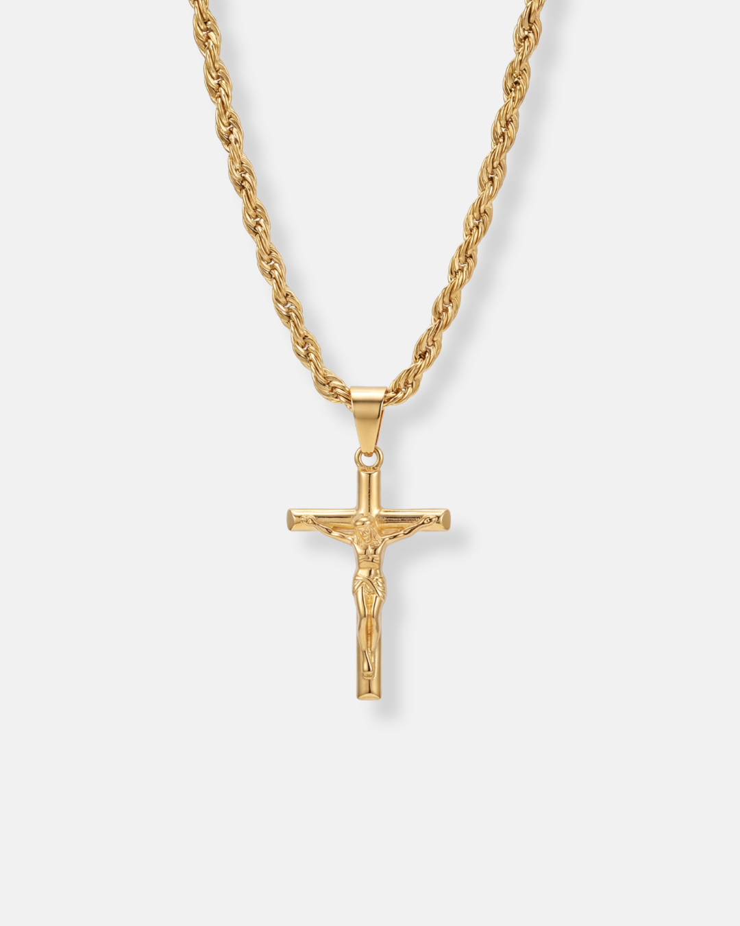 Collier pendentif crucifix I Or