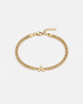 Cuban Bracelet Initial | Gold