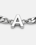 Cuban Bracelet Initial | Silver