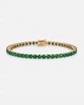 Tennis Bracelet | Emerald Green 14K Gold