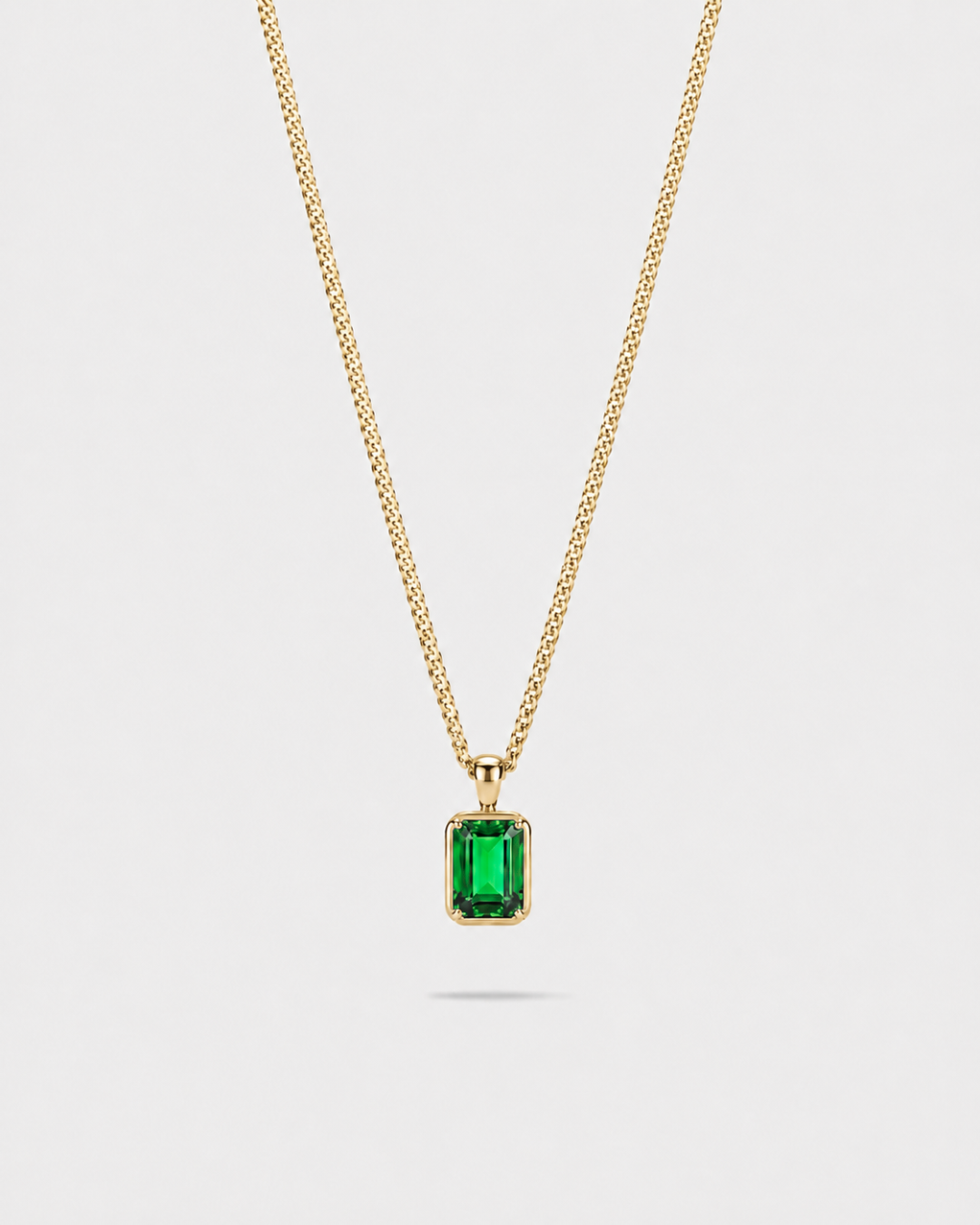 Emerald Pendant Necklace | 1 Carat 18K Gold