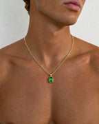 Emerald Pendant Necklace | 2 Carat 18K Gold