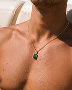 Emerald Pendant Necklace | 2 Carat 18K Gold