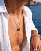 Emerald Pendant Necklace | 2 Carat 18K Gold