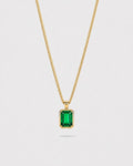 Emerald Pendant Necklace | 2 Carat 18K Gold