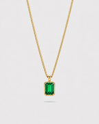 Emerald Pendant Necklace | 2 Carat 18K Gold