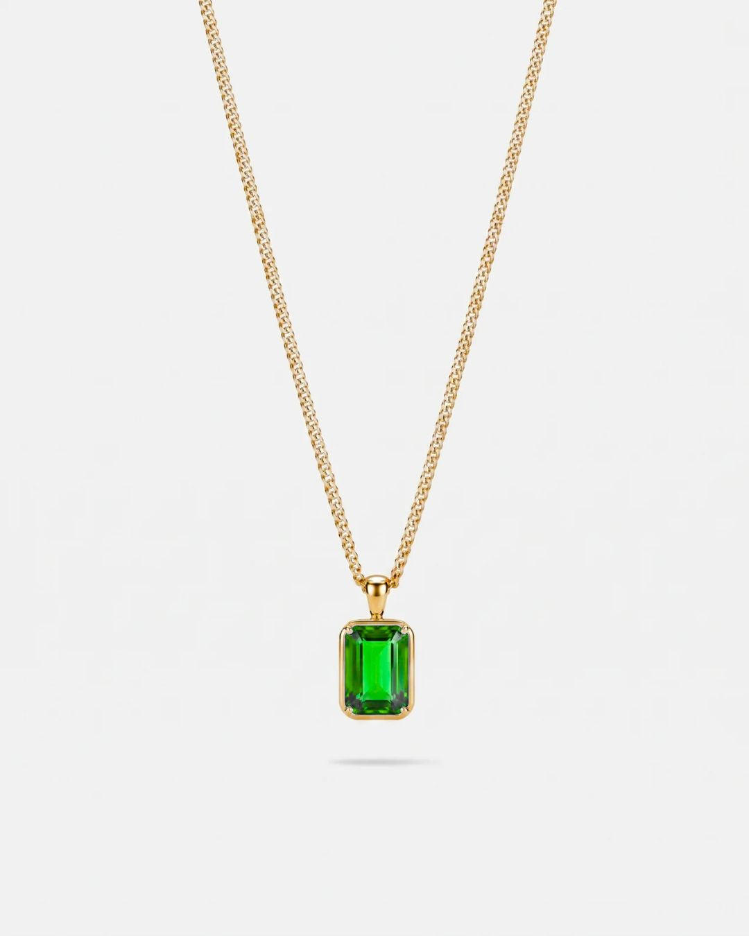 Emerald Pendant Necklace | 1 Carat 18K Gold