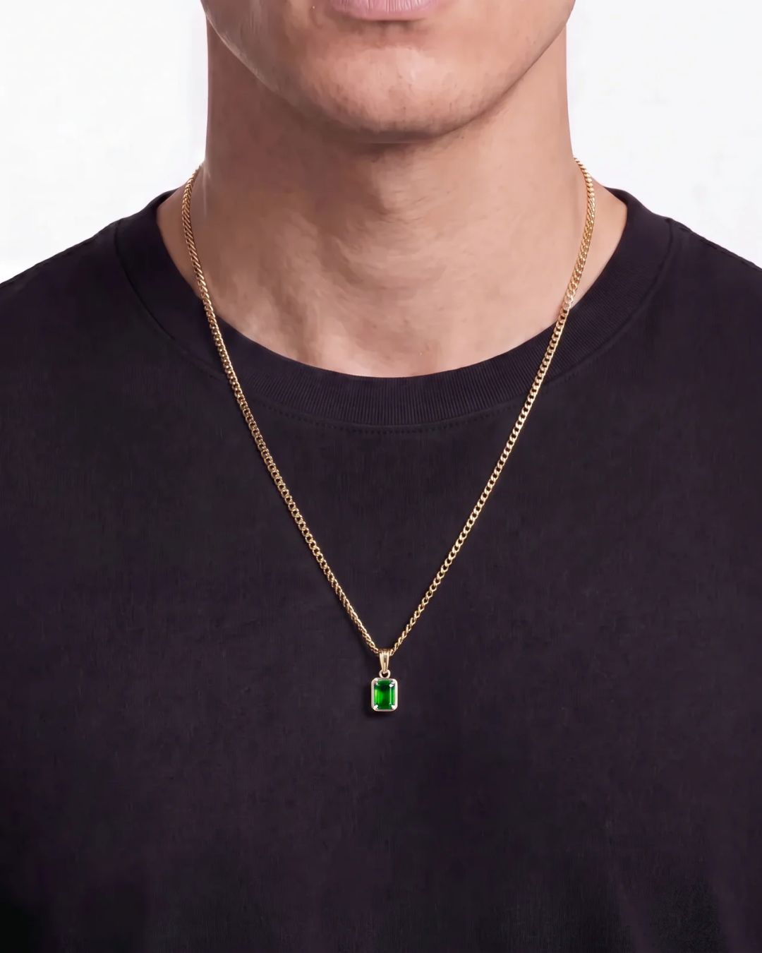 Emerald Pendant Necklace | 1 Carat 18K Gold