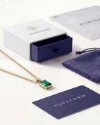 Emerald Pendant Necklace | 1 Carat 18K Gold