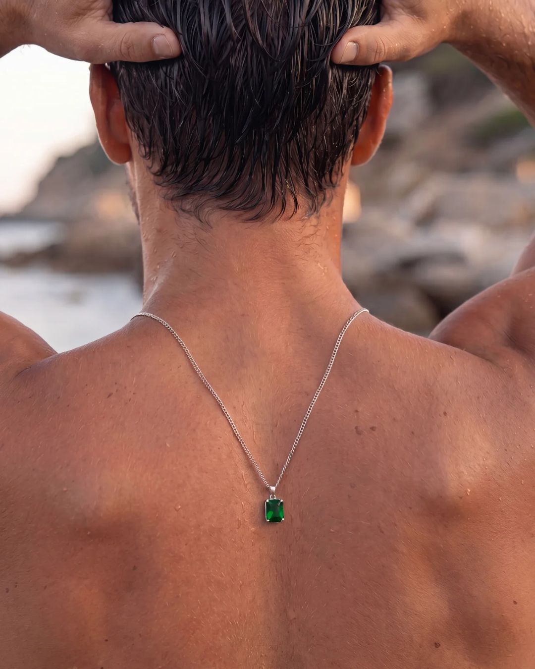 Emerald Pendant Necklace | 1 Carat