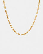 Figaro Necklace in 18K gold plated stainless steel, 3 mm wide
