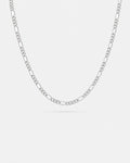 Figaro Necklace 3 mm in silver, stainless steel chain with the classic 3-and-1 link pattern