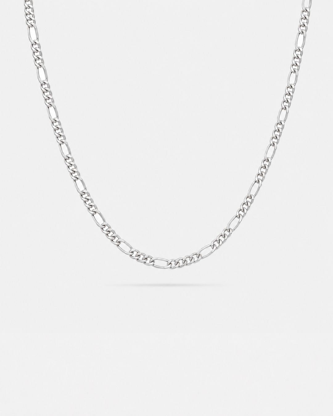 Figaro Necklace 3 mm in silver, stainless steel chain with the classic 3-and-1 link pattern