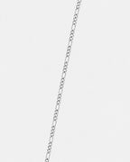 Stainless steel figaro necklace with a bright silver finish and a solid, balanced weight