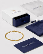 Figaro Bracelet 3mm | 18K Gold