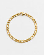 Figaro Bracelet 6mm | 18K Gold
