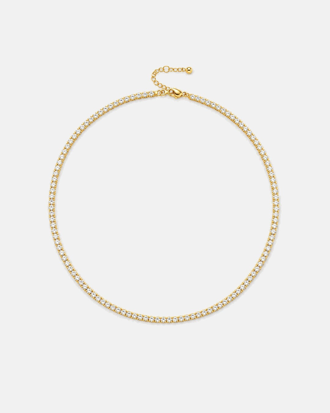 Fine Tennis Necklace in 18K gold