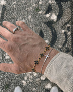 Fortuna Armband mit schwarzem Stein und Goldplattierung