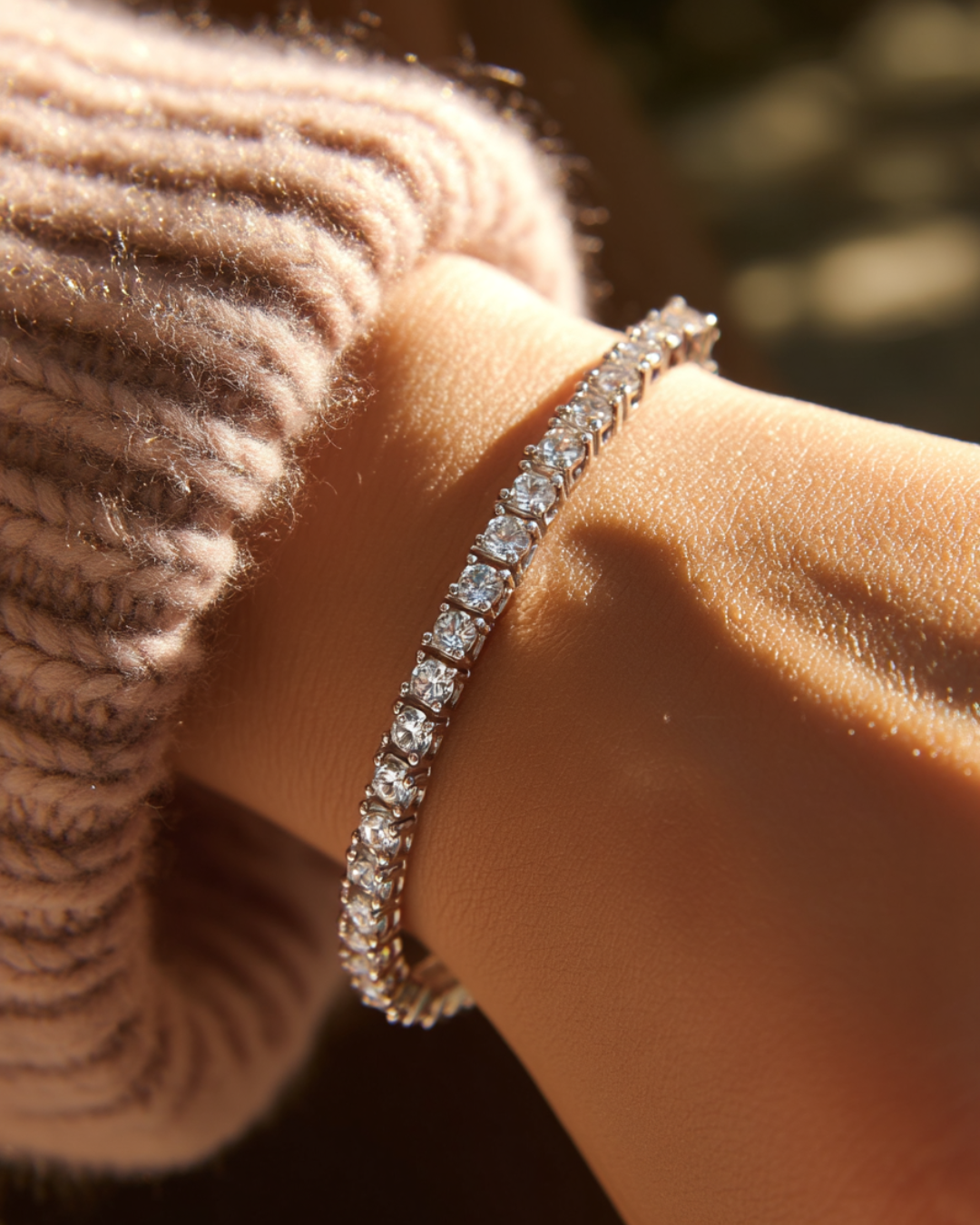 Ladies Tennis Bracelet I Silver