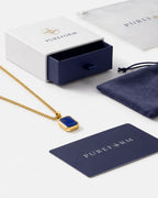 Lapis Lazuli Pendant Necklace | Gold