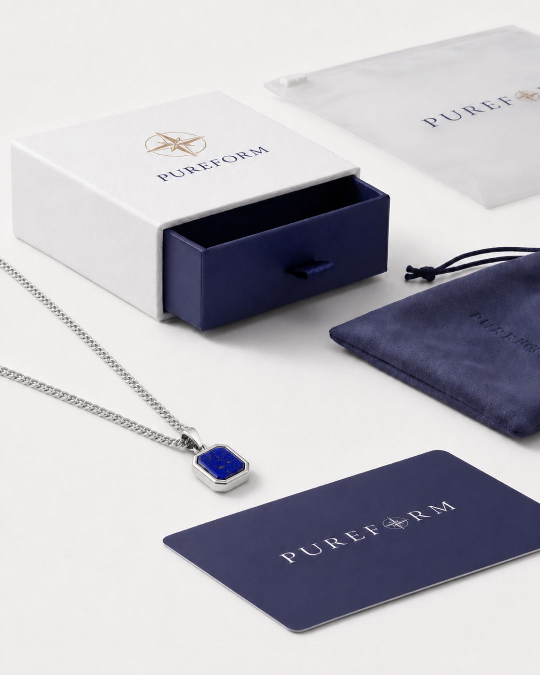 Lapis Lazuli Pendant Necklace | Silver