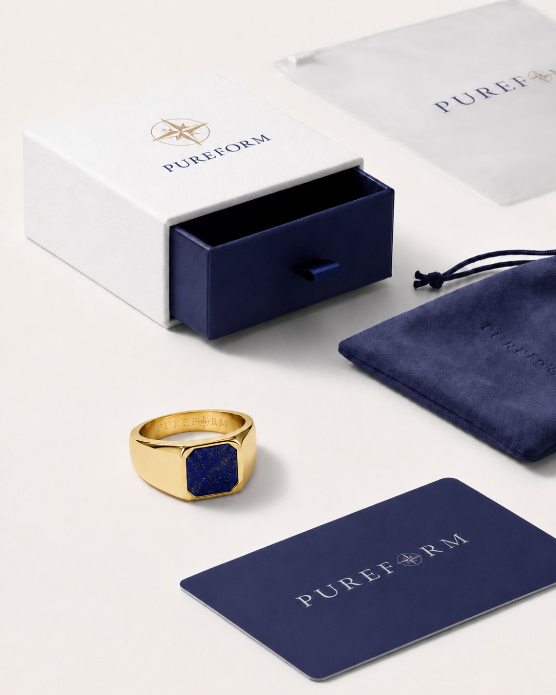Lapis Lazuli Signet Ring | Gold