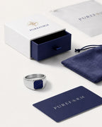 Lapis Lazuli Signet Ring | Silver