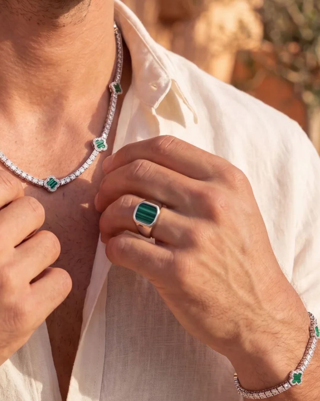 Malachio Ring, versilbert