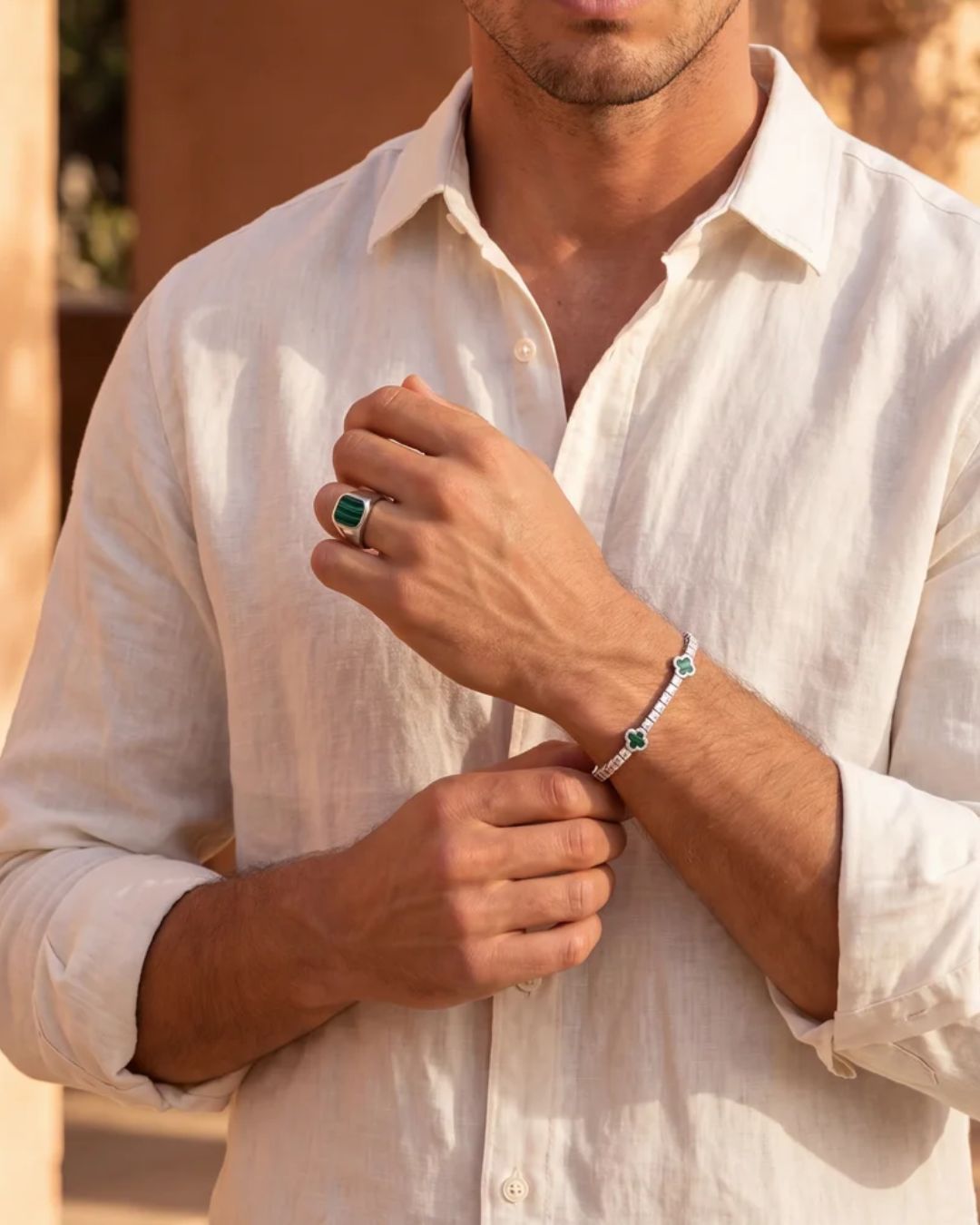 Malachio Ring, versilbert
