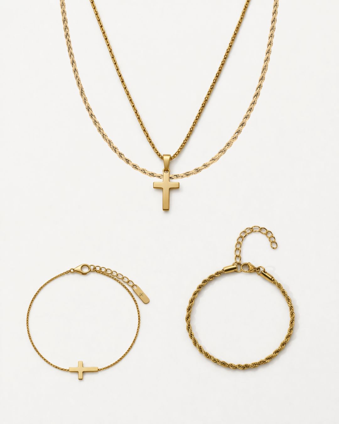 Minimal Cross x Tresse Acier Bundle I Gold