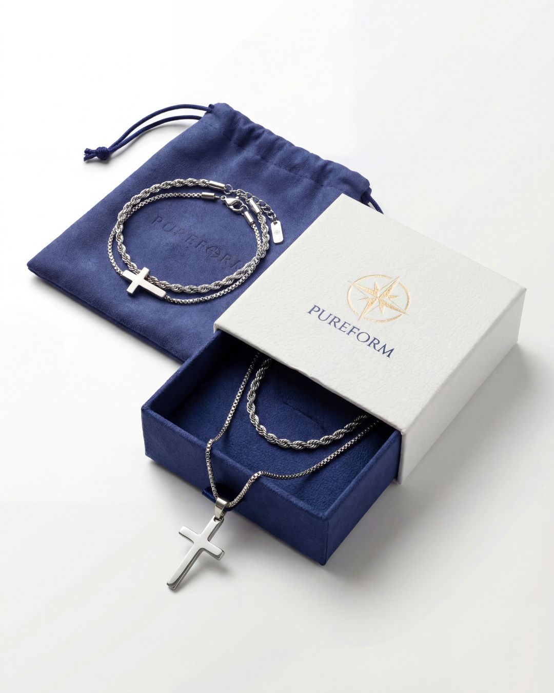 Minimal Cross x Tresse Acier Bundle I Silver