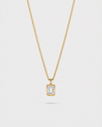Moissanite Pendant Necklace | 1 Carat 18K Gold