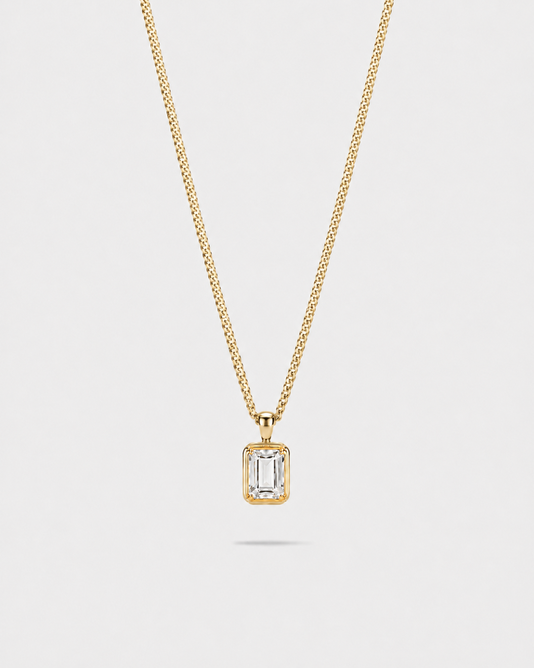 Moissanite Pendant Necklace | 1 Carat 18K Gold
