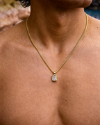 Moissanite Pendant Necklace | 1 Carat 18K Gold
