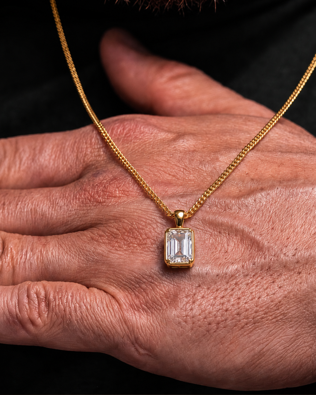 Moissanite Pendant Necklace | 1 Carat 18K Gold